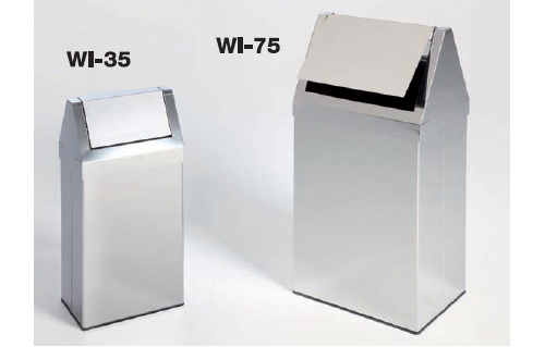 Imagen Papelera basculante acero inox